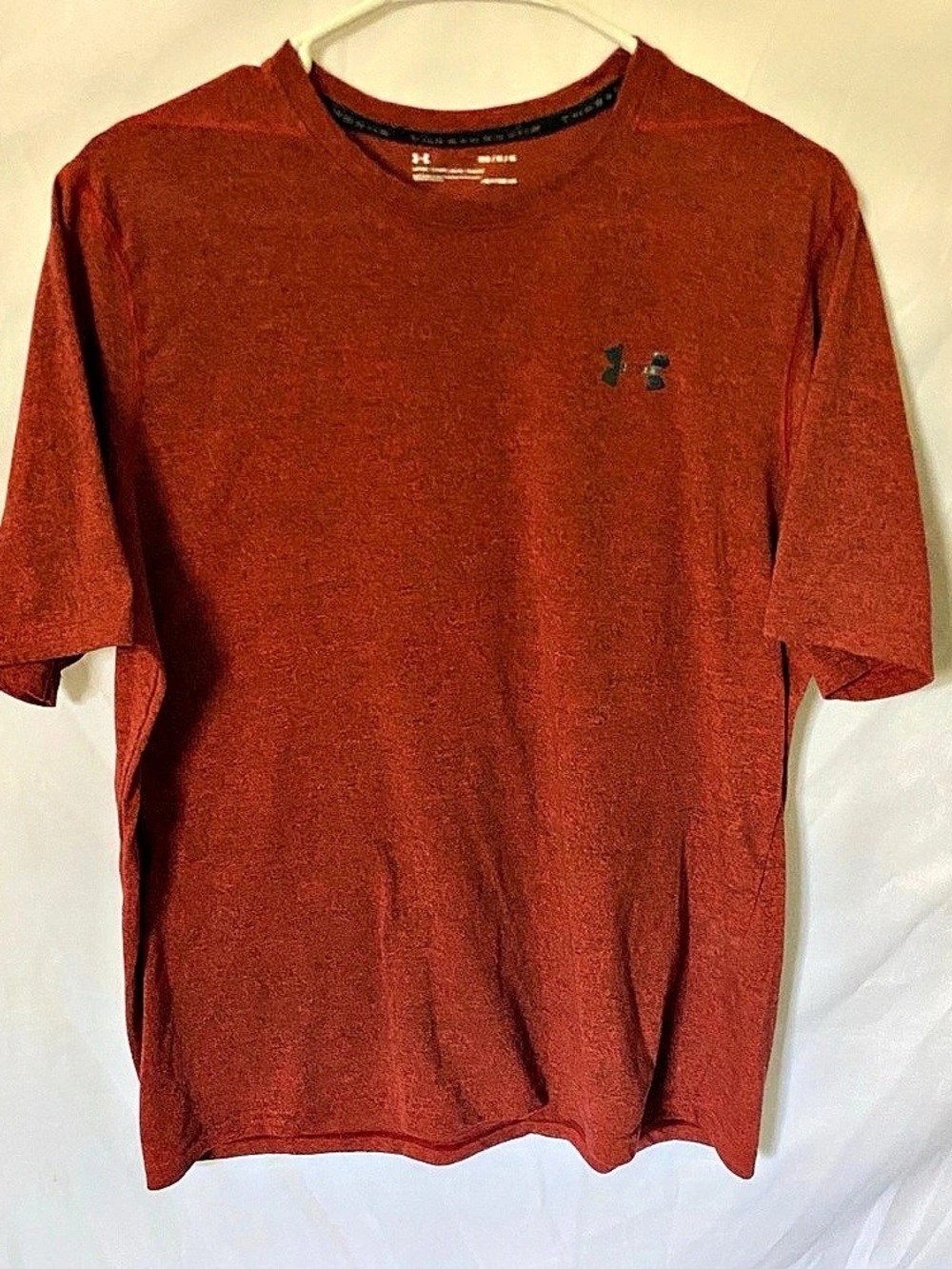 Under Armour Threadborne T Shirt Mens M Maroon/Red HeatGear Athletic Training